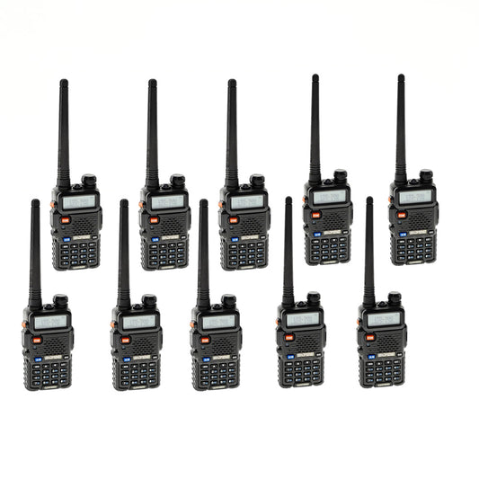Baofeng UV-5R 5W 10 Pcs Walkie Talkies 5-8 KM Portable  Dual-frequency Walkie Talkies