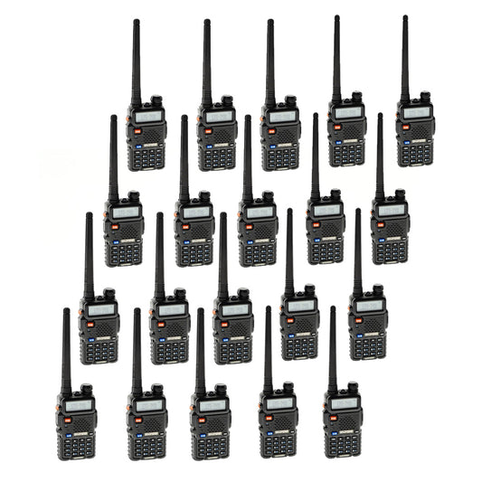 Baofeng UV-5R 5W 20 Pcs Walkie Talkies 5-8 KM Portable  Dual-frequency Walkie Talkies
