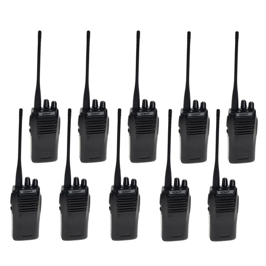 Crony 5W CY-810 10 Pcs Professional Walkie Talkies 2-7 KM Portable Handheld Civilian Two Way Radio Black